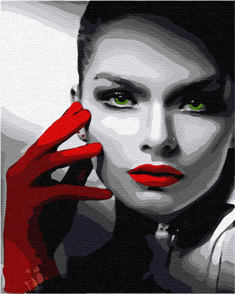 Moteris žaliomis akimis 40x50cm